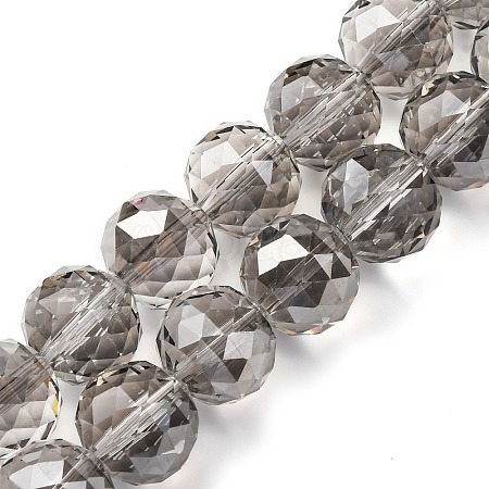 Transparent Electroplate Glass Beads Strands EGLA-N002-34F-F02-1