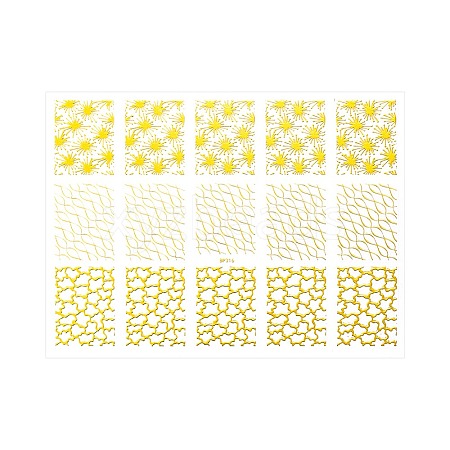 Gold Stamping Nail Art Stickers MRMJ-R129-BP316-1