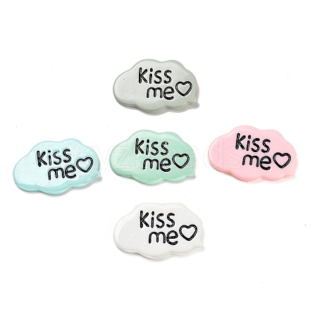 Opaque Resin Cabochons CRES-D025-02-1
