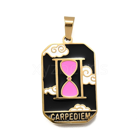 Tarot 304 Stainless Steel Enamel Pendants STAS-M119-09U-G-1