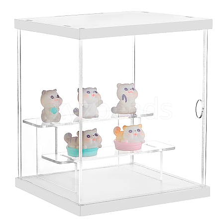 3-Tier Transparent Acrylic Minifigures Display Case ODIS-WH0043-68B-1