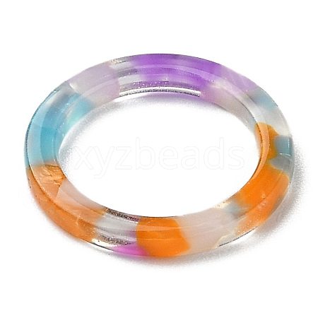 Cellulose Acetate(Resin) Finger Rings RJEW-Z007-02G-1