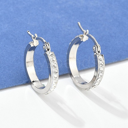 304 Stainless Steel Hoop Earrings EJEW-N0031-11P-1