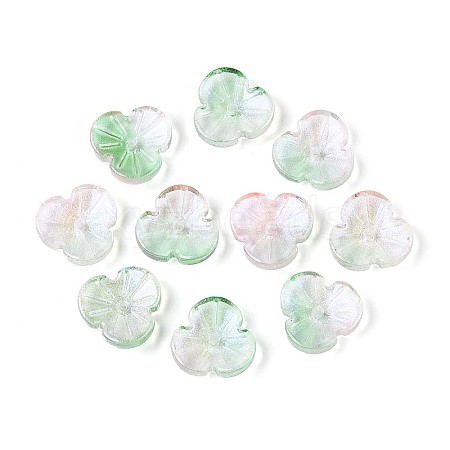 Baking Paint Transparent Glass Bead Caps DGLA-N014-09B-01-1