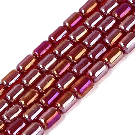 Electroplate Transparent Glass Beads Strands EGLA-Q132-03A-A05-1