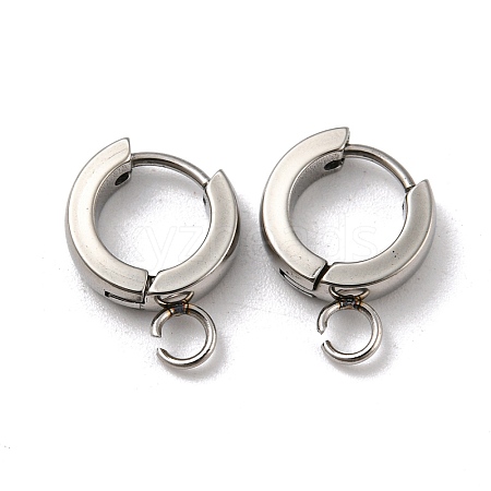 Tarnish Resistant 201 Stainless Steel Huggie Hoop Earrings Findings STAS-A167-01L-P-1