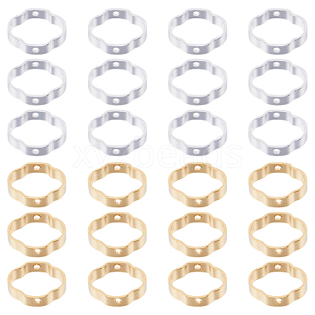 60Pcs 2 Colors Brass Bead Frame KK-SC0004-66-1