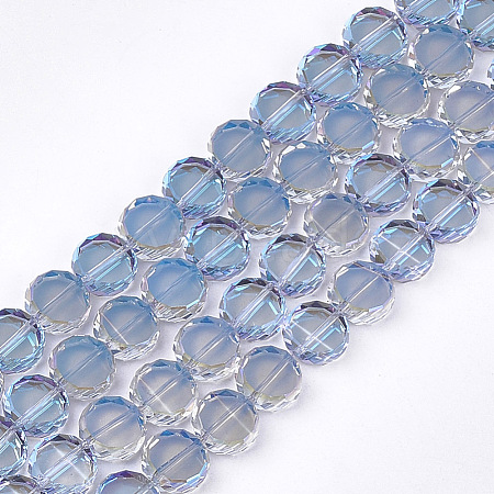 Electroplate Glass Beads Strands EGLA-S176-6A-D01-1