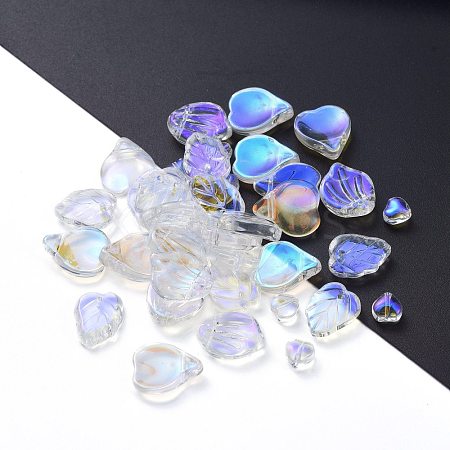 Electroplate Transparent Glass Beads EGLA-L027-D09-1