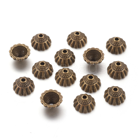 Tibetan Style Alloy Bead Caps X-MLF9305Y-NF-1