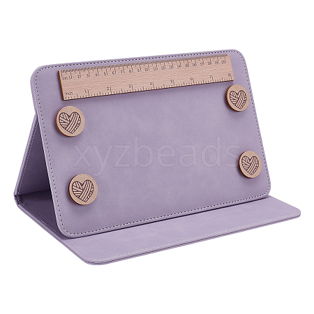 PU Leather Knitting Needle Measuring Ruler TOOL-WH0165-20C-1