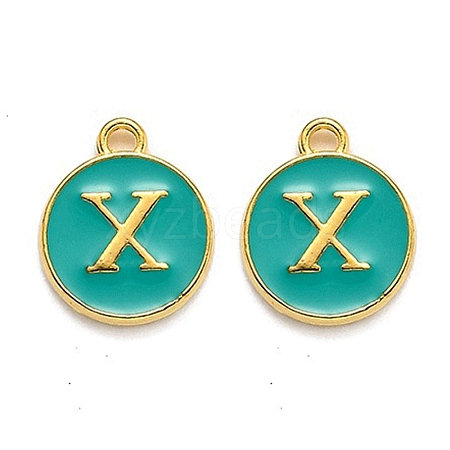 Golden Plated Alloy Enamel Charms LS-ENAM-Q437-15X-1