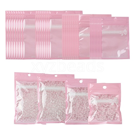 40Pcs 4 Styles Plastic Packaging Zip Lock Bags OPP-FS0001-04-1