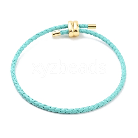 Braided Round Imitation Leather Bracelets Making BJEW-H610-03G-04-1