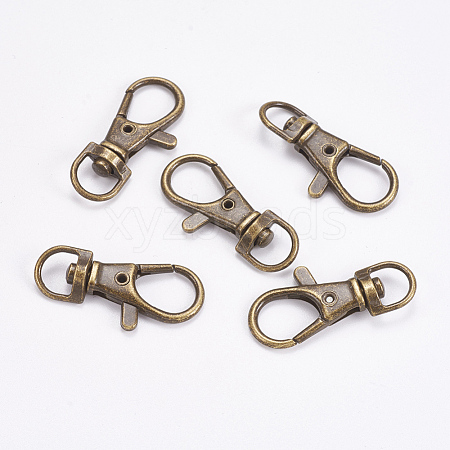 Zinc Alloy Swivel Lobster Claw Clasps X-PALLOY-WH0011-01AB-1