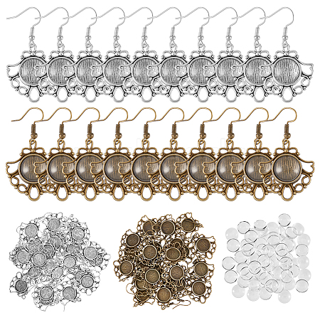 DICOSMETIC DIY Blank Dome Earring Making Kit DIY-DC0001-94-1