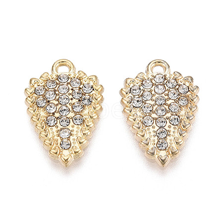 Alloy Rhinestone Pendants FIND-N008-05KCG-1