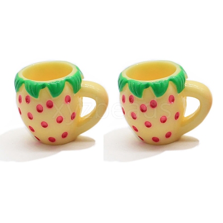 10Pcs Resin Strawberry Water Cup Miniature Ornaments PW-WG36B42-01-1