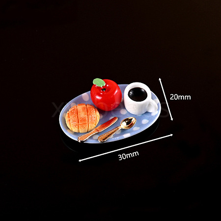 Resin Miniature Breakfast Set Ornaments DIY-H174-01D-1