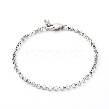 Tarnish Resistant 304 Stainless Steel Rolo Chain Bracelets BJEW-JB06447-01-1