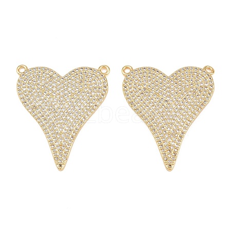 Brass Micro Pave Clear Cubic Zirconia Pendants KK-L275-71I-G-1