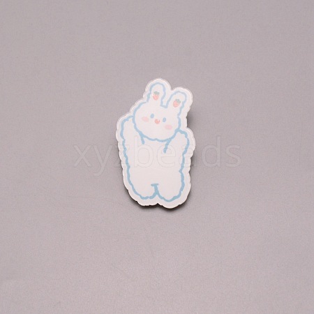 Rabbit with Strawberry Brooch Pin JEWB-TAC0002-62-1