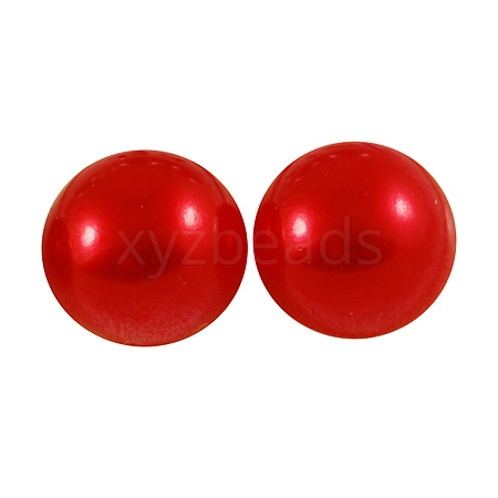 ABS Plastic Imitation Pearl Cabochons SACR-S738-12mm-Z1-1