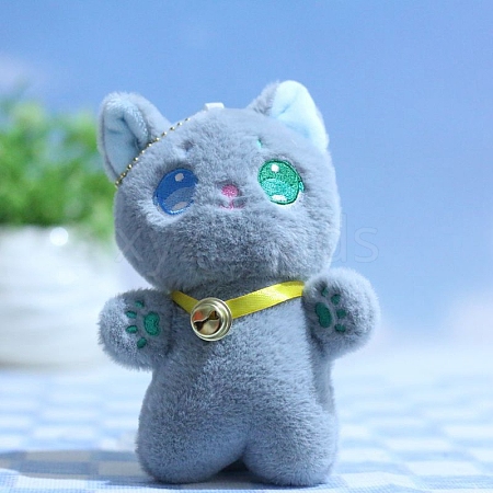 Cute Cloth Plush Bell Kitten Pendant Decorations PW-WG09BC4-02-1