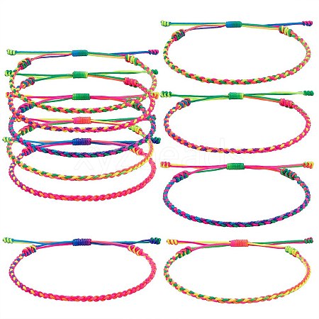 Braided Nylon Thread Cord Bracelets BJEW-SW00049-03-1