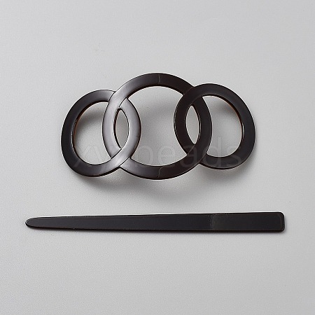 Cellulose Acetate(Resin) Hair Forks OHAR-WH0011-51B-1