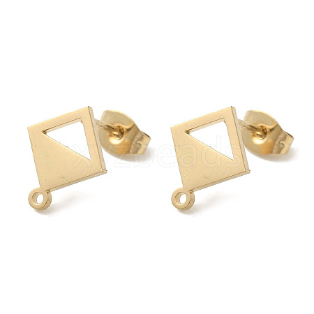Ion Plating(IP) 304 Stainless Steel Stud Earring Findings X-STAS-I206-85G-1