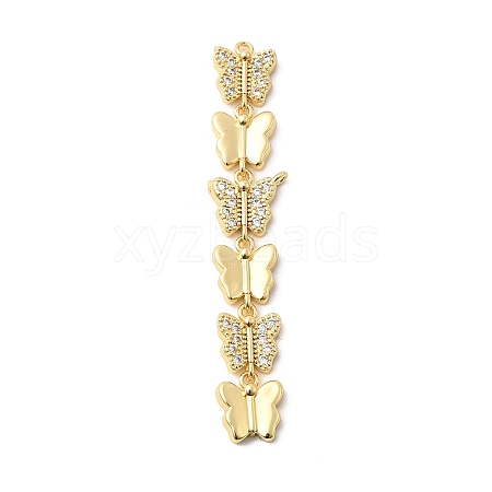 Brass Micro Pave Cubic Zirconia Big Pendants LS-KK-C164-01E-G-1