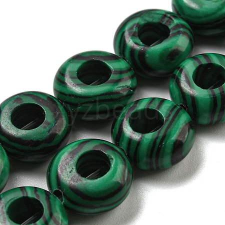 Synthetic Malachite Beads Strands G-P536-A19-01-1