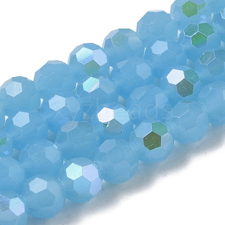 Imitation Jade Glass Beads Strands EGLA-A035-J8mm-L07-1