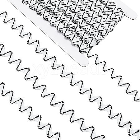 24.5~25 yards Two Tone Polyester Wave Lace Trim Ribbon OCOR-GF0004-35C-1