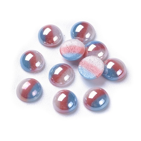 Opaque Glass Cabochons X-GGLA-S038-10M-6mm-1