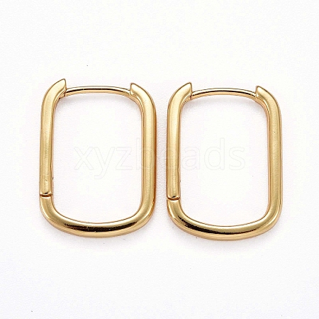 Brass Huggie Hoop Earrings X-KK-H741-05G-1