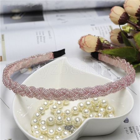 Plastic Pearl Beaded Hair Bands PW-WG46126-05-1