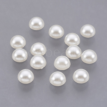 5000pcs ABS Plastic Imitation Pearl Cabochons SACR-S738-5mm-Z24-1