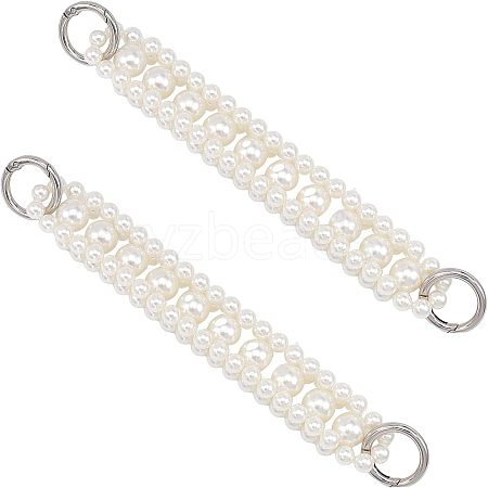 Plastic Imitation Pearl Beaded Chain Bag Handle FIND-WH0111-170-1