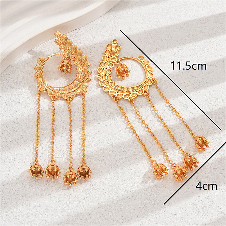 Bohemian Leaf Tassel Earrings for Bride Wedding Party Decoration Gift XQ7461-1