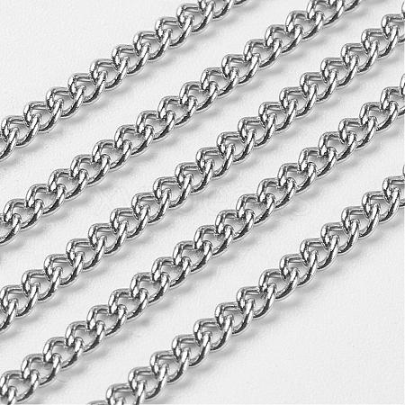 Tarnish Resistant 304 Stainless Steel Twist Chains CHS-R004-0.6mm-1