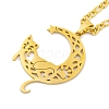 304 Stainless Steel Necklaces NJEW-Q338-07G-3