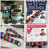 2Rolls 2 Styles Stripe Pattern Printed Polyester Grosgrain Ribbon OCOR-TA0001-37L-14