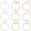 24Pcs 3 Colors Brass European Style Bracelet Making MAK-PA0001-01-7