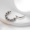 316L Surgical Stainless Steel Round Ball Beaded Hoop Nose Rings WG01142-01-1