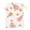 Christmas Theme Cotton Fabric Cloth Bag X-ABAG-H104-B-2