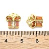 Brass Micro Pave Cubic Zirconia Pendants KK-U049-01G-3