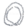 Electroplate Transparent Glass Beads Strands GL-CBA7A17-01A-05-4