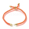 Braided Cotton Cord Slider Bracelet Making MAK-R001-01G-07-1